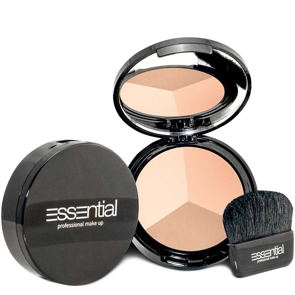 [TRIO10] Essential Naked - Trio Compact Face Powder Light Warm