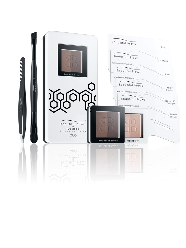 [BBDUO01] Beautiful Brows DUO Eyebrow Kit: Light Brown/Medium Brown