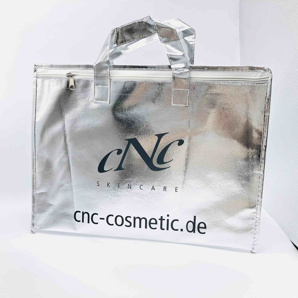 [PR8174] CNC-Tasche Silber mit Reißverschluss